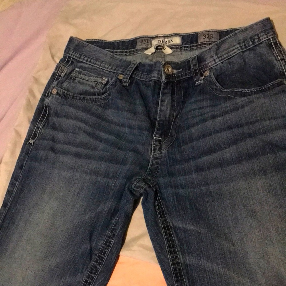 Mens Buckle Bootcut jeans 32R